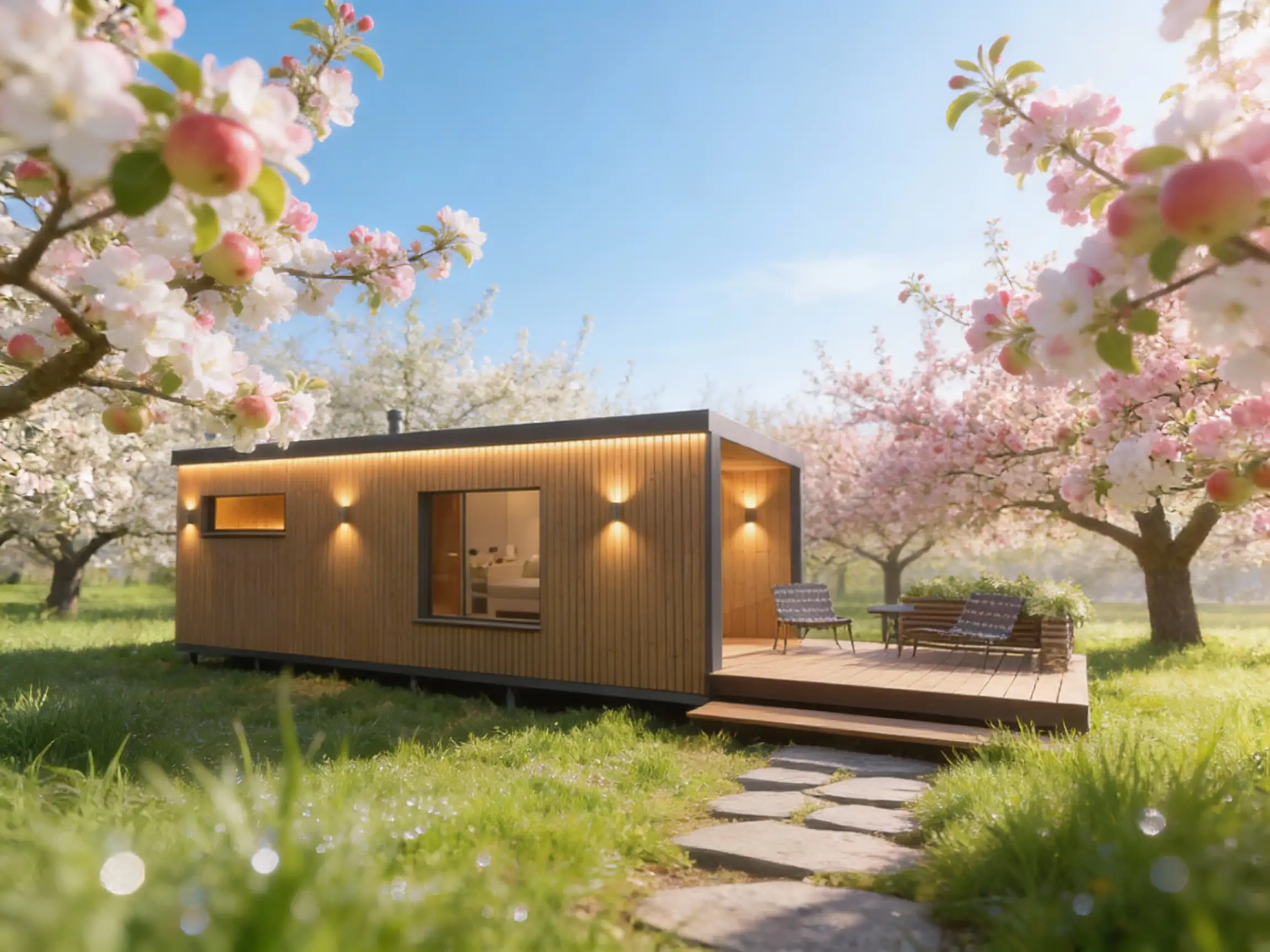 Каркасная баня-Лофт 6x2,4м