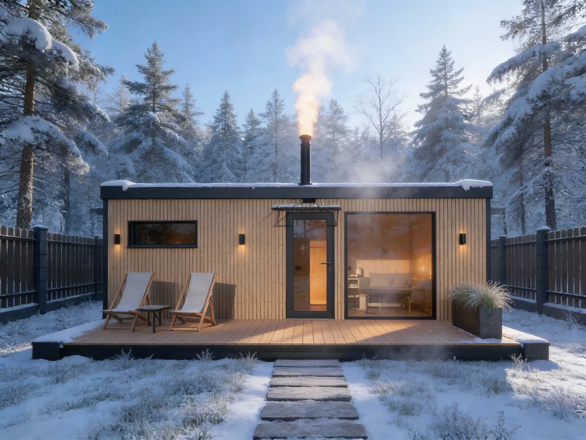 Каркасная баня 7,3x2,4м