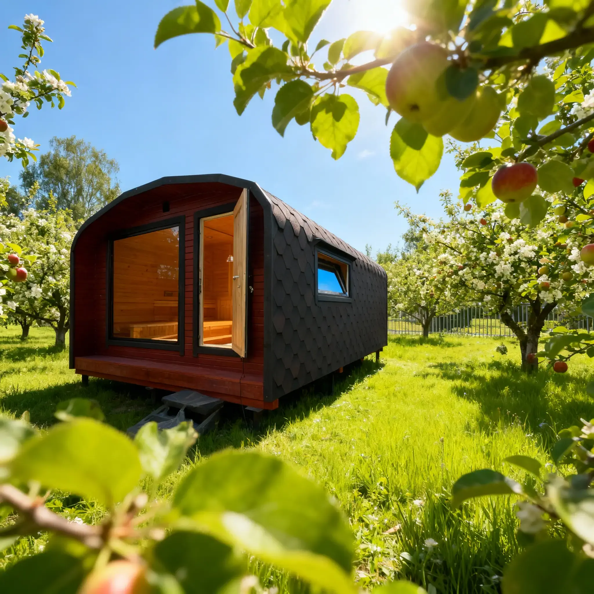 Установка бани на брусья